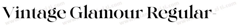 Vintage Glamour Regular字体转换